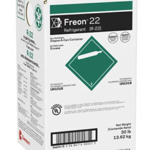 Chemours (DuPont) Freon™ R-22 Refrigerant Gas – 13.6kg (30 lbs) Disposable Cylinder
