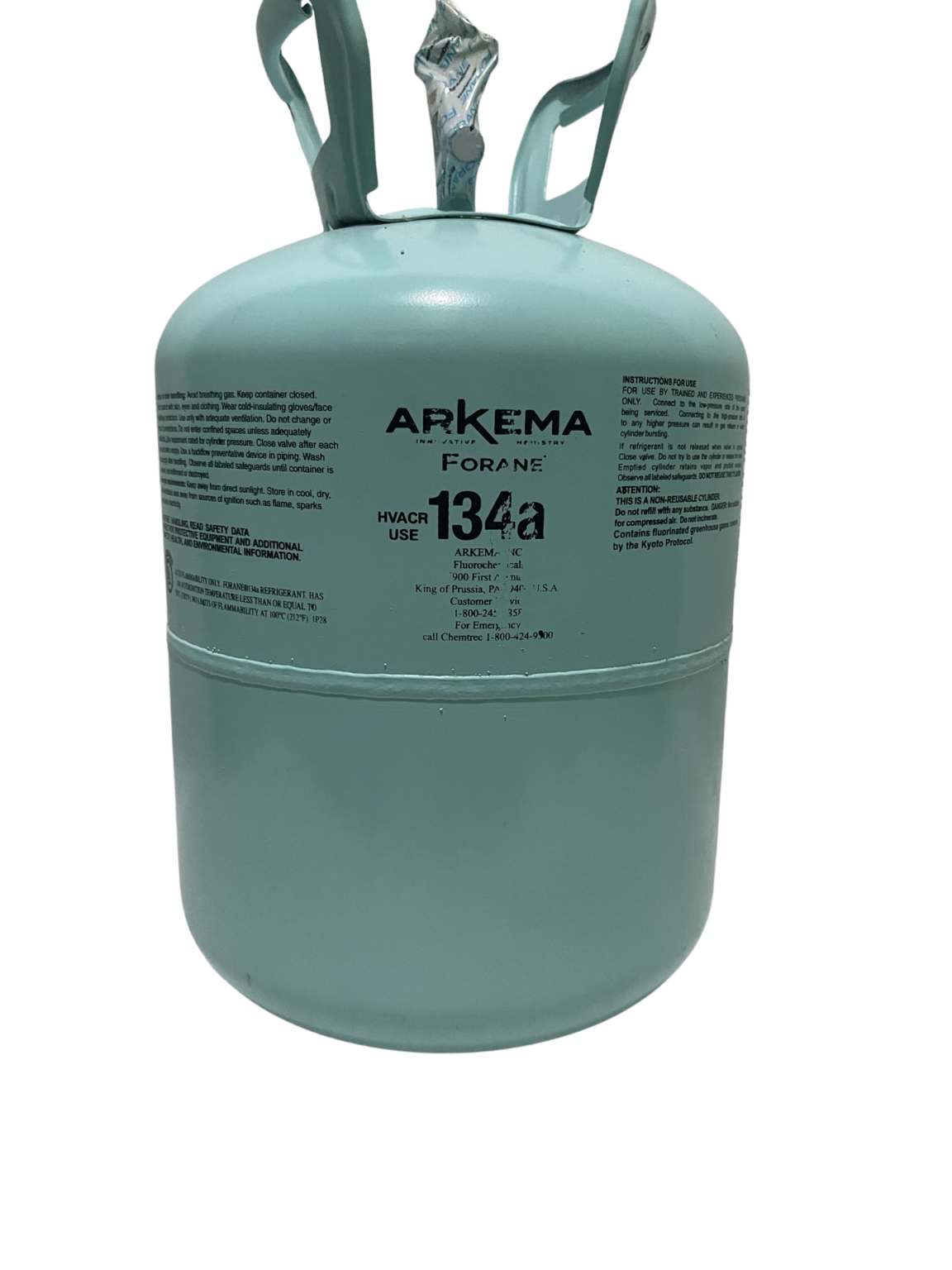 Arkema Forane® R-134a HFC Refrigerant Gas – 13.6kg (30 lbs) Disposable ...