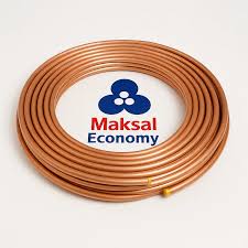 MAKSAL Soft ACR Tubing, OD 1/2" (12.7mm) x 0.71mm Wall, 15.24m - Economical Copper