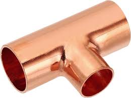 2 OD 5/8" (66.68mm) Copper Tee Joint, Equal