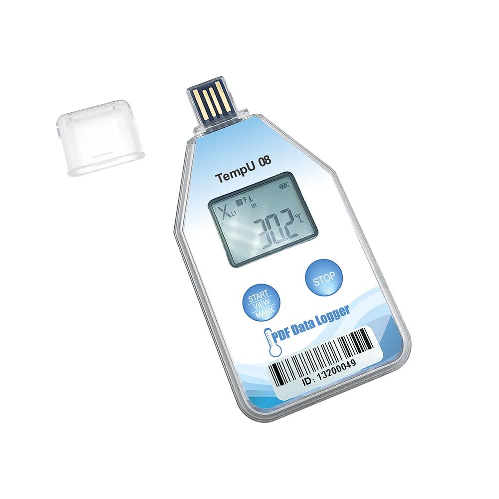 IP67 Waterproof Single-Use PDF Temperature Data Logger