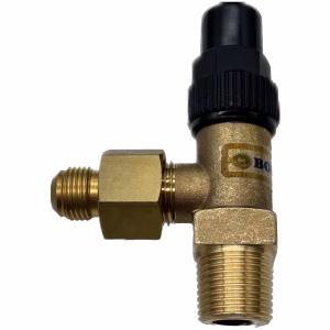 3/8" SAE x 3/8" NPT Liquid Receiver Outlet Safety Valve