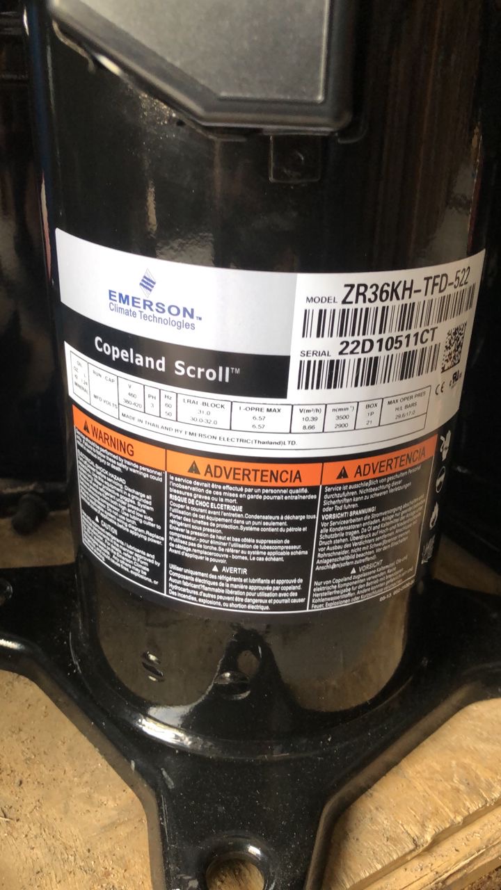 Copeland 3HP Scroll Compressor ZR36K3-PFJ-522 (Single Phase, R22/R407C) - Image 3