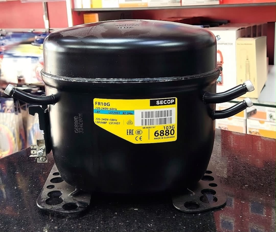 Hermetic Reciprocating Compressor, R134a - DANFOSS / SECOP 1/4 HP (1/3 HP HBP Equivalent) - Model: FR10G (103G6880)