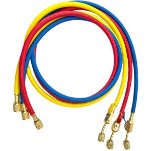 Industrial Extra-Long Charging Hose Set (5m, Red/Yellow/Blue, 1/4" SAE Female)