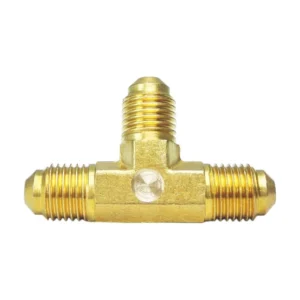 Forged Brass Flare Tee (Three-Way Splitter)